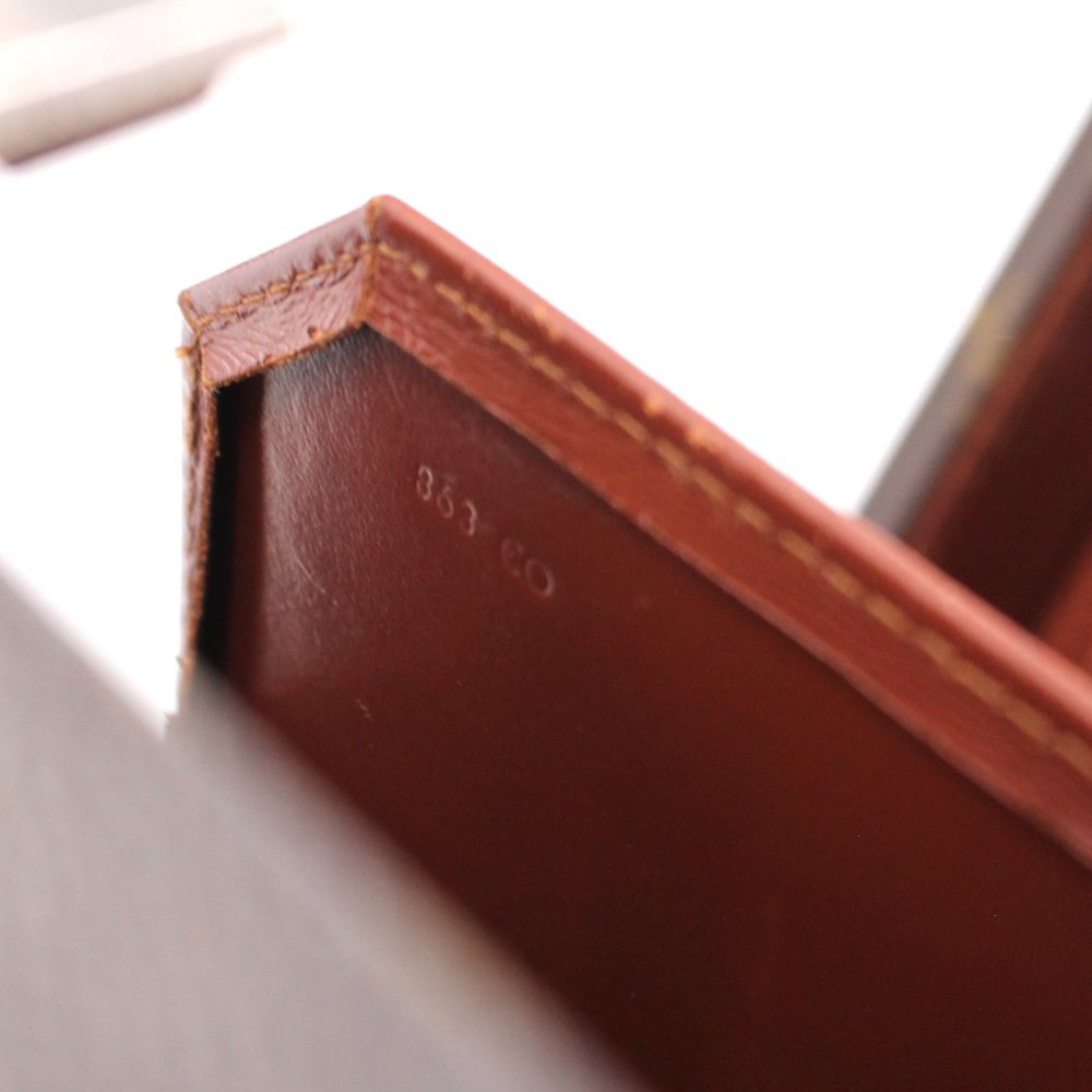 Louis Vuitton Attache Briefcase Trunk Brown Tan Leather LV Monogram President - Picture 9 of 9
